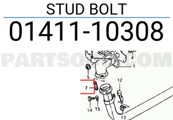 Suzuki 0141110308 STUD BOLT