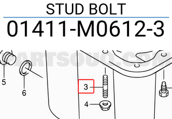 Suzuki 01411M06123 STUD BOLT