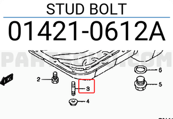 Suzuki 014210612A STUD BOLT