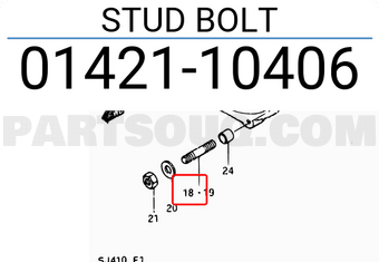Suzuki 0142110406 STUD BOLT