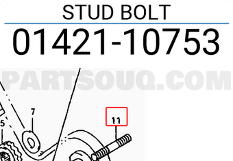 Suzuki 0142110753 STUD BOLT