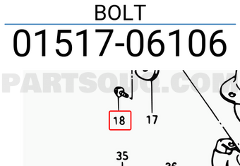 Suzuki 0151706106 BOLT