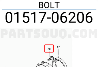 Suzuki 0151706206 BOLT