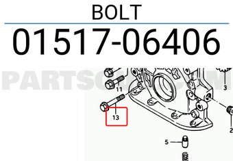 Suzuki 0151706406 BOLT