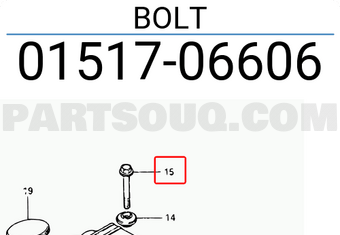 Suzuki 0151706606 BOLT