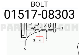 Suzuki 0151708303 BOLT