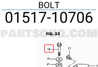 Suzuki 0151710706 BOLT