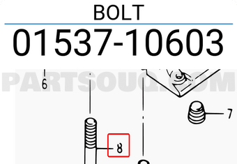 Suzuki 0153710603 BOLT