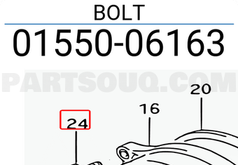 Suzuki 0155006163 BOLT