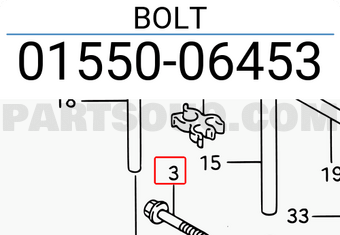 Suzuki 0155006453 BOLT