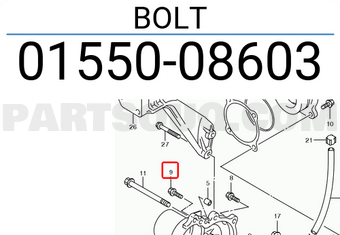 Suzuki 0155008603 BOLT