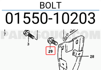 Suzuki 0155010203 BOLT