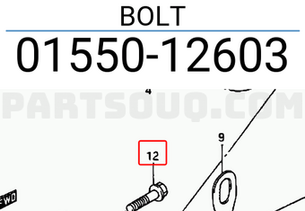 Suzuki 0155012603 BOLT