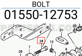 Suzuki 0155012753 BOLT