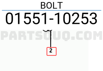 Suzuki 0155110253 BOLT