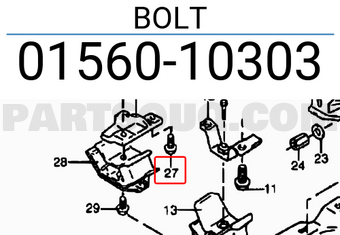 Suzuki 0156010303 BOLT