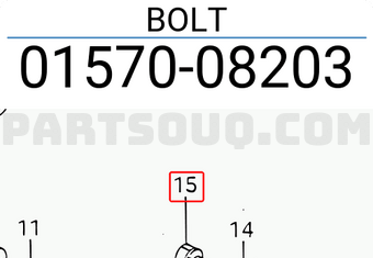 Suzuki 0157008203 BOLT