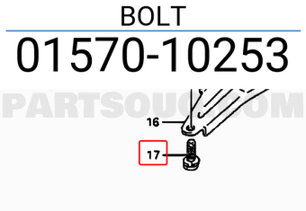 Suzuki 0157010253 BOLT
