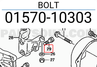 Suzuki 0157010303 BOLT