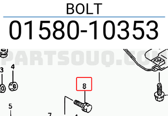 Suzuki 0158010353 BOLT