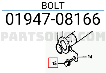 Suzuki 0194708166 BOLT