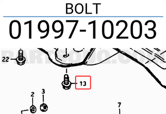 Suzuki 0199710203 BOLT