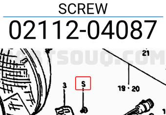Suzuki 0211204087 SCREW