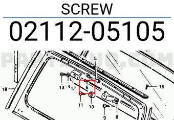 Suzuki 0211205105 SCREW
