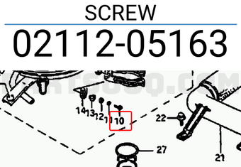 Suzuki 0211205163 SCREW