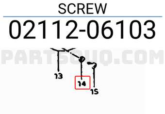 Suzuki 0211206103 SCREW