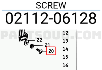 Suzuki 0211206128 SCREW