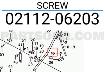 Suzuki 0211206203 SCREW