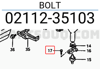Suzuki 0211235103 BOLT