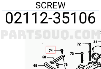 Suzuki 0211235106 SCREW