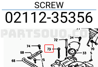 Suzuki 0211235356 SCREW