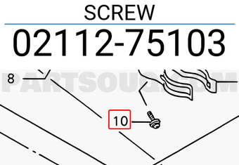 Suzuki 0211275103 SCREW