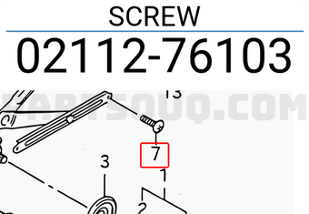 Suzuki 0211276103 SCREW