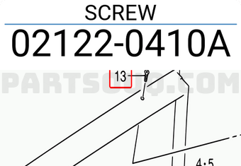 Suzuki 021220410A SCREW