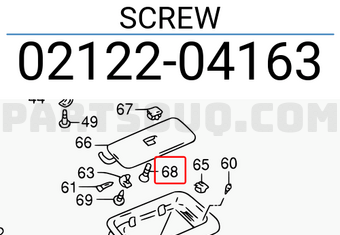 Suzuki 0212204163 SCREW