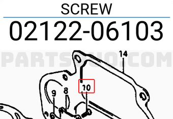 Suzuki 0212206103 SCREW