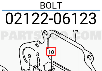 Suzuki 0212206123 BOLT
