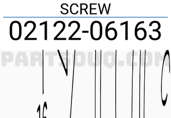 Suzuki 0212206163 SCREW