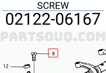 Suzuki 0212206167 SCREW