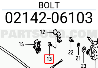 Suzuki 0214206103 BOLT
