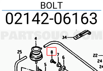 Suzuki 0214206163 BOLT