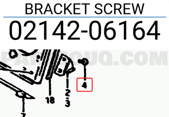 Suzuki 0214206164 BRACKET SCREW