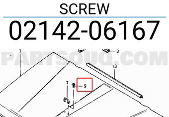 Suzuki 0214206167 SCREW