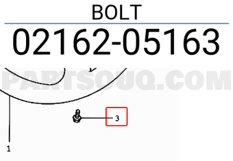 Suzuki 0216205163 BOLT
