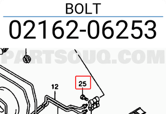Suzuki 0216206253 BOLT