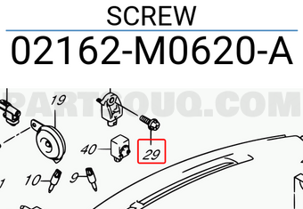 Suzuki 02162M0620A SCREW